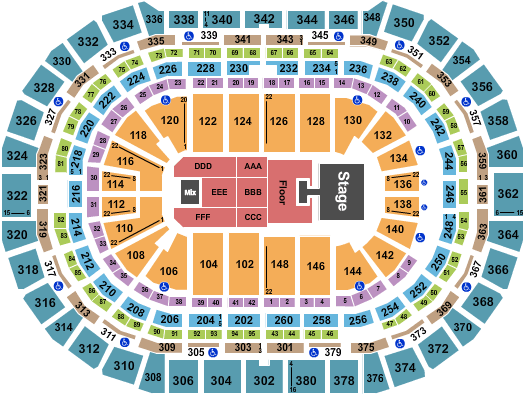 Ball Arena Pepsi Center Seating Chart