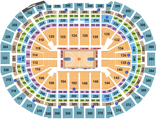 Ball Arena Pepsi Center Seating Chart