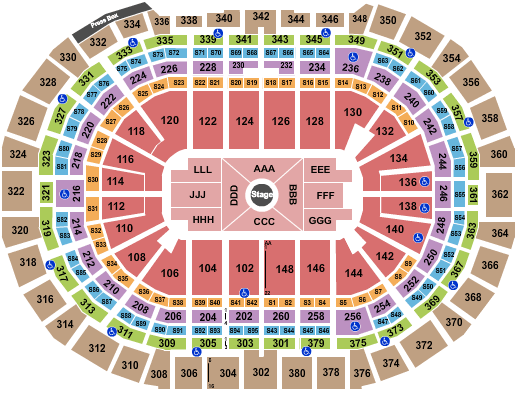 Ball Arena Pepsi Center Seating Chart